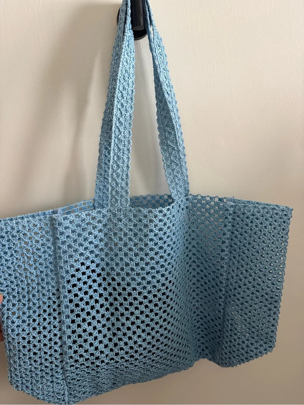 Dolce & Gabbana Light Blue Mesh Tote Bag | Limited Promo Beach Shopper